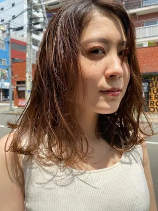 ミディアム 透明感カラー 🩰asumiのヘアスタイル