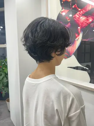 ショート パーマ 門崎未依/レイヤー/ メンズカット🪿🌼のヘアスタイル