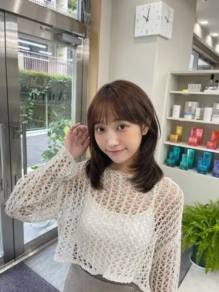 ミディアム 透明感カラー🎨 磯部拓磨のヘアスタイル