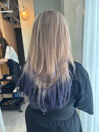 ロング カラー lani hair salon所属・SHOTO ハイトー ン/デザインカラーのヘアスタイル