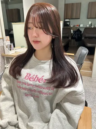 ロング カラー ヘアアレンジ トレンドlayer cut💐mihoのヘアスタイル