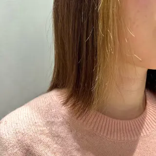 ミディアム カラー 透明感カラー/ベージ ュ/HIKARU🌿のヘアスタイル