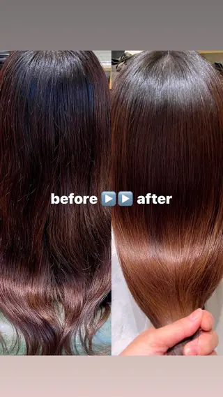 セミロング オタク美容師🛍/ 酸性ストレート/艶髪のヘアスタイル