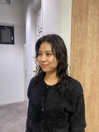 ロング 🖤🌀くるくる パーマ🌀🖤ayaのヘアスタイル