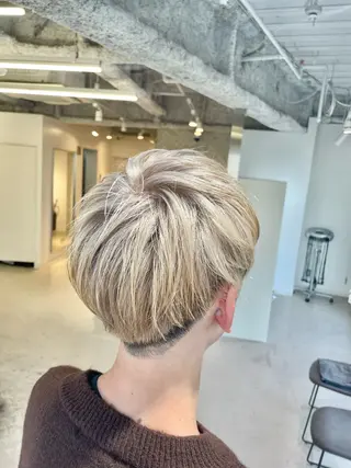 ショート カラー メンズ パーマ&ブリーチ /飯牟田/GEAR.のヘアスタイル