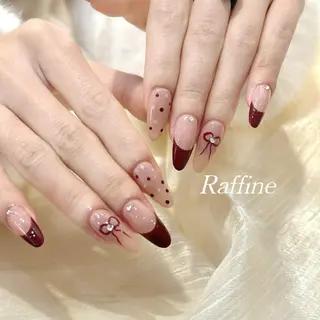 ネイル RAFFINE 月🦋🩵のネイルデザイン