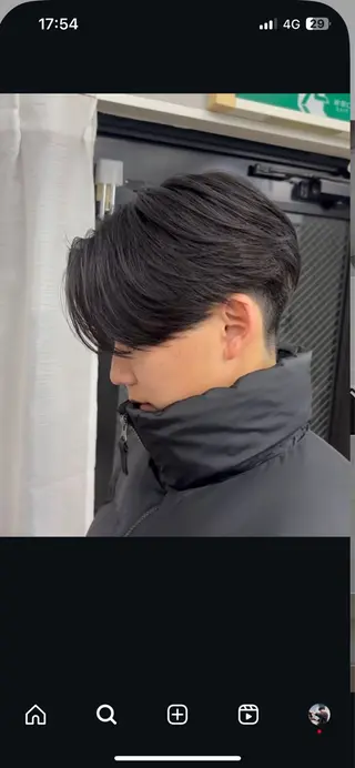 ミディアム 山下 敦史のヘアスタイル