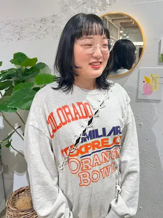 ミディアム 石井 菜々のヘアスタイル