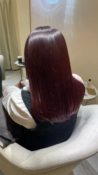 セミロング youres hair 日吉所属・マホ ꕀワンホンꕀガーリーのヘアスタイル
