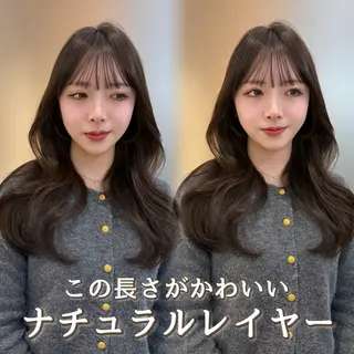 ロング oto🎀×美髪× シースルー前髪🤍のヘアスタイル