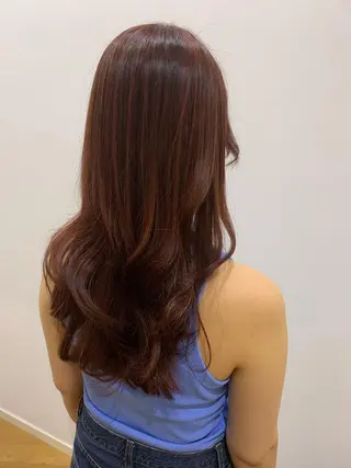 ロング カラー ヘアアレンジ 韓国ヘア sasugaのヘアスタイル