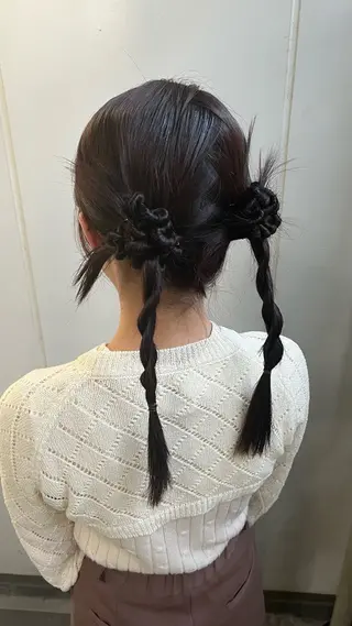 セミロング ヘアアレンジ カラー/ヘアセット Nanami💗のヘアスタイル