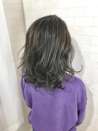 ミディアム カラー 神野 雅樹のヘアスタイル