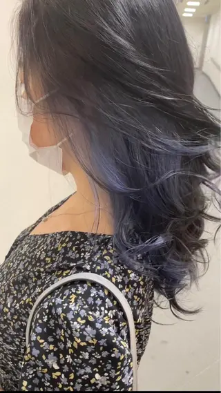 セミロング カラー レイヤー/艶カラー /韓国ヘア/高松のヘアスタイル