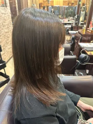 セミロング 縮毛矯正&髪質改善/ きょうの🐺のヘアスタイル