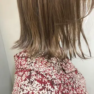 ミディアム カラー 圧倒的透明感カラー nana🦕のヘアスタイル