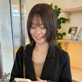 ショート カラー Yurika🕯️ 透明感カラー/ボブのヘアスタイル