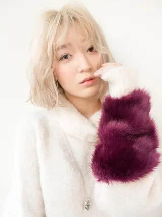 ミディアム カラー パーマ 美容歴20年美髪特化 SerA代表森のヘアスタイル