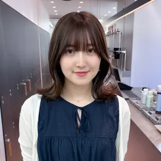 ミディアム カラー 髪質改善/縮毛矯正/ 韓国ヘア/矢野のヘアスタイル