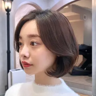 ミディアム カラー 🎀韓国レイヤー🎀 顔周り　とばみかのヘアスタイル