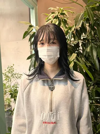 ミディアム カラー こっくりカラー/艶髪 /amy.山口瑞稀のヘアスタイル