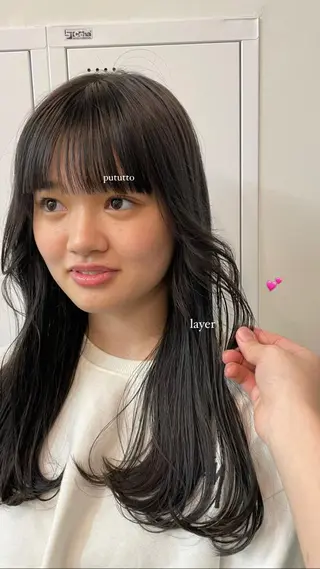 ロング 立野 莉央のヘアスタイル