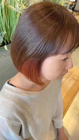 ショート カラー 🩷🍭中津・梅田 エリア🍬💜のヘアスタイル