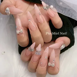 ロング カラー HANA 長さだしのネイルデザイン