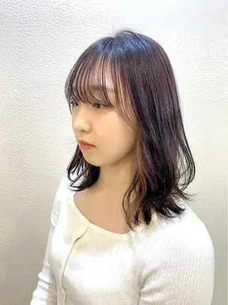ミディアム カラー 髪質改善カラー☆ ヘアアレンジmiyuのヘアスタイル