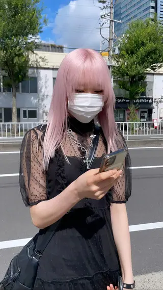 セミロング カラー ヘアアレンジ MONIQA所属・🐲RYUKI メンズブリーチのヘアスタイル