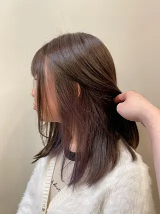 ミディアム 白髪ケア  BAUM まやのヘアスタイル