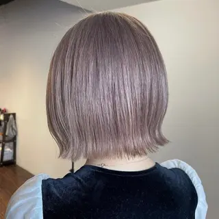 ミディアム カラー ボブ/ダブルカラー 縮毛矯正/支持多数のヘアスタイル
