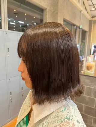 ミディアム カラー 艶ワンカラー /タイガ🐯のヘアスタイル