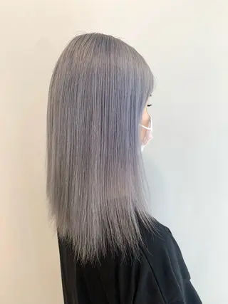 ミディアム カラー 松浦ゆずき 韓国/ 診断/ダウンパーマのヘアスタイル