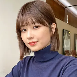 ミディアム カラー 🌱小顔ヘア/ボブ ミディアム/双葉🌱のヘアスタイル