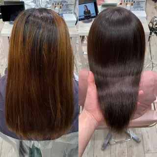 セミロング カラー On所属・顔まわりカット🌟 くびれヘア/寺門遥輝のヘアスタイル