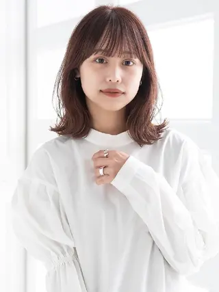 ミディアム カラー 自由が丘×似合わせ ディレクター枦山大将のヘアスタイル