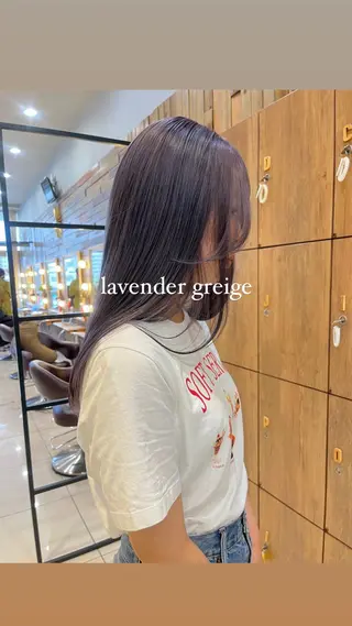 ロング カラー 黒田瀬奈/ボブ まろやかベージュのヘアスタイル