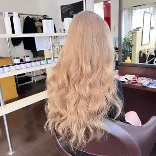 ロング カラー 編み込みエクステ/ ハイトーン りょすけのヘアスタイル