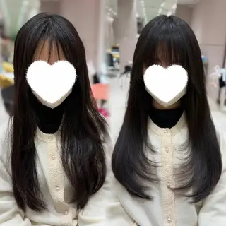 ロング カラー 内田 志乃のヘアスタイル
