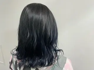 セミロング カラー みねぎし ふうかのヘアスタイル