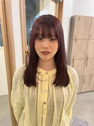 ミディアム marino/ カラー/顔周りカットのヘアスタイル