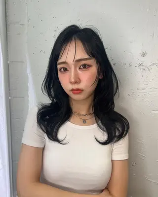 セミロング 🩶韓国/似合わせ/ さわ🩶のヘアスタイル