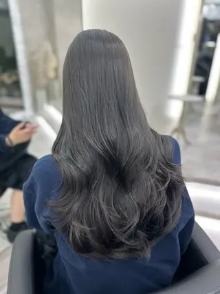 ロング なんば/透明感カラー 韓国ヘア/田之上千尋のヘアスタイル