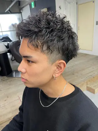 ショート パーマ メンズ 森本裕/オーナー/ スパイラルパーマのヘアスタイル