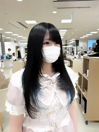 ロング カラー 推し活/韓国/ブリー チカラーminamiのヘアスタイル