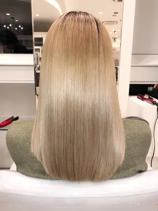 ロング カラー 縮毛矯正/髪質改善/ ブリーチ/東陽町✨のヘアスタイル