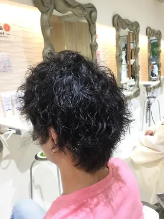 パーマ メンズ 松吉 純平のヘアスタイル