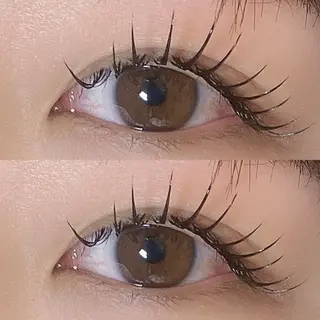 マツエク・マツパ 肌に馴染むハイトーン /ミルクティーカラーのヘアスタイル