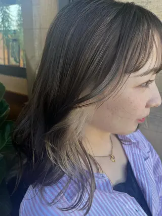 カラー 🩶韓国艶髪🇰🇷 下本夕綺のヘアスタイル